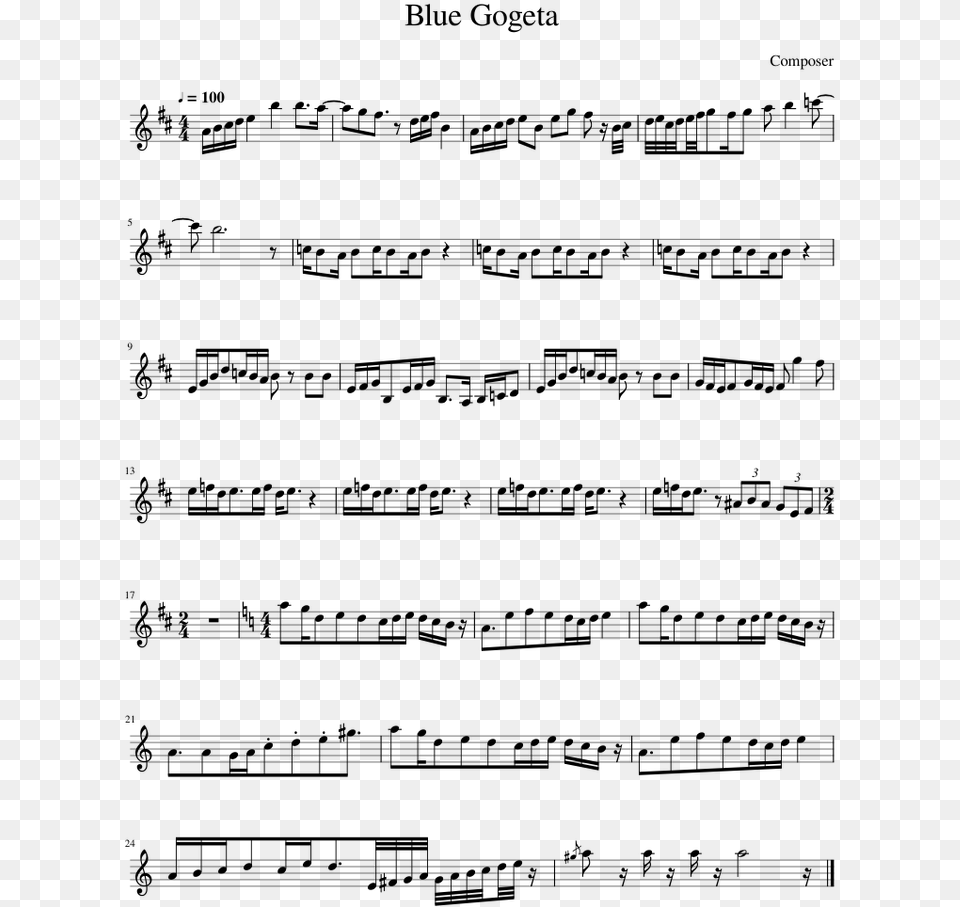 Havana Clarinet Sheet Music, Gray Free Png