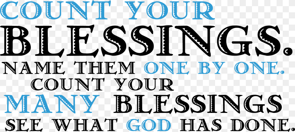 Have A Blessed Christmas Clip Art Clip Black And White Count Your Blessings Bible Verse, Text, Blackboard Free Png