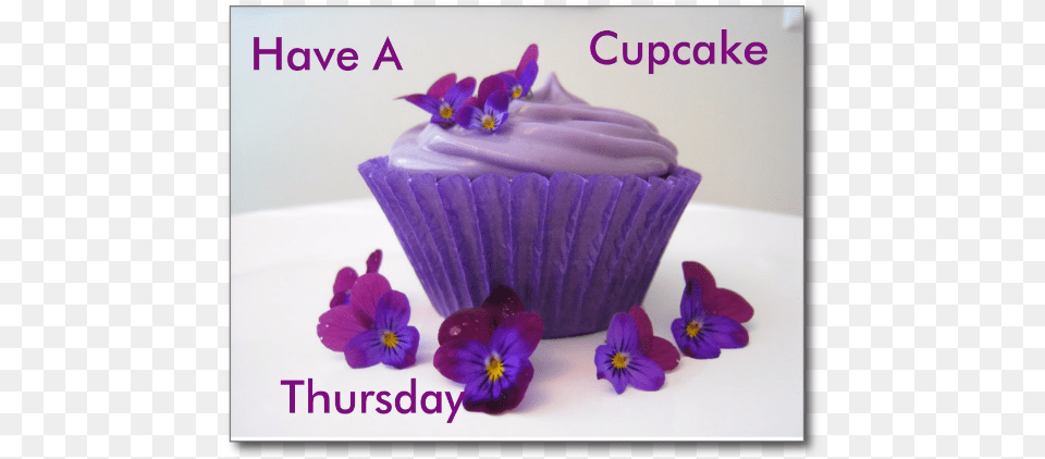 Have A Cupcake Thursday Purple Cupcake, Cake, Plant, Icing, Food Png Image