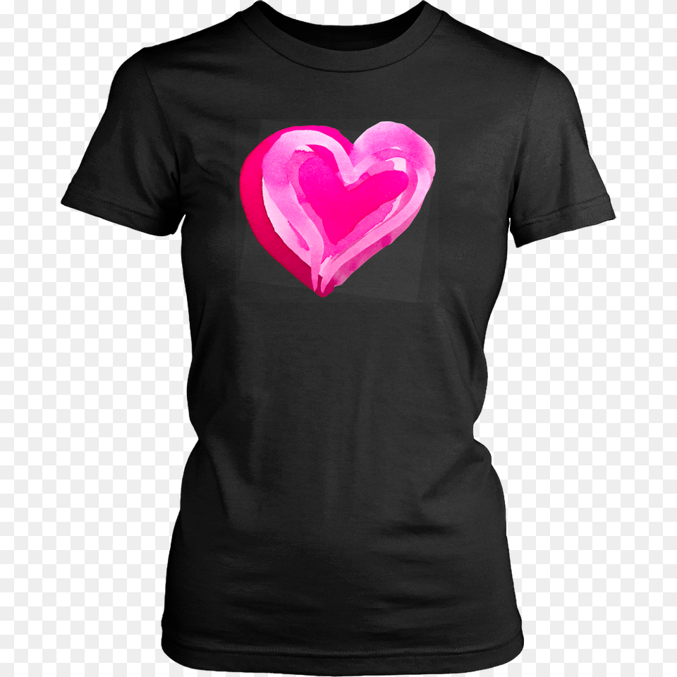 Have A Heart T Shirt With Watercolor Pink Heart Design, Clothing, T-shirt, Symbol, Love Heart Symbol Png