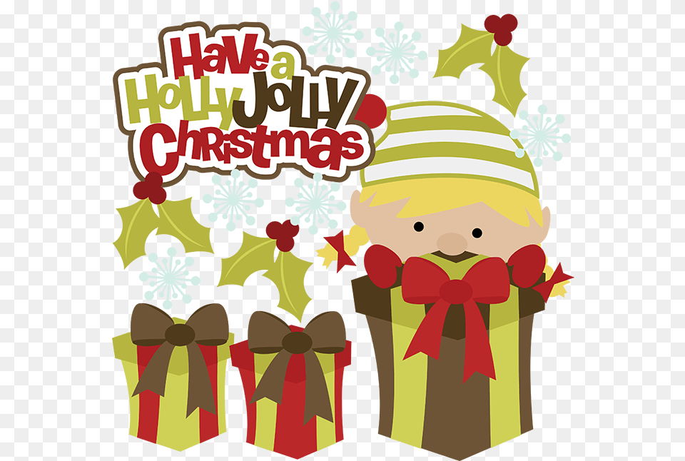 Have A Holly Jolly Christmas Svg Clipart Cute Clip Holly Jolly Christmas Clipart, Cream, Dessert, Food, Ice Cream Free Png