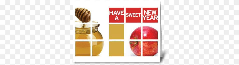 Have A Sweet New Year Greeting Card Greeting Card, Food, Honey, Apple, Fruit Free Png