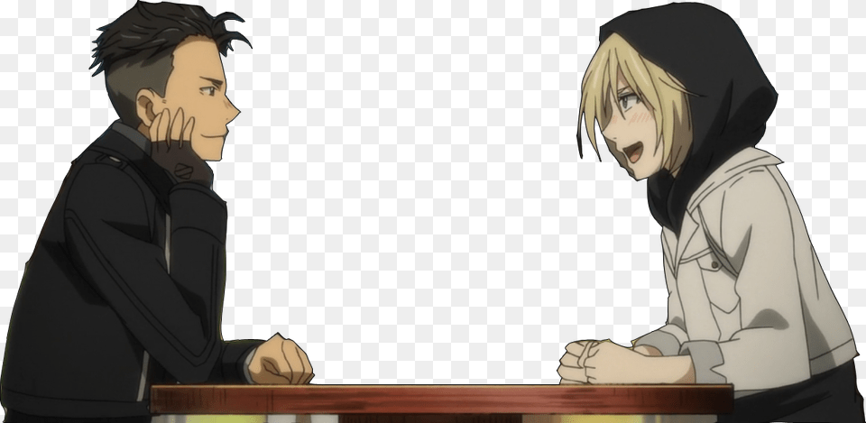Have A Transparent Otabek And Yurio For All Of Your Anime Spying On Date, Adult, Publication, Person, Man Free Png