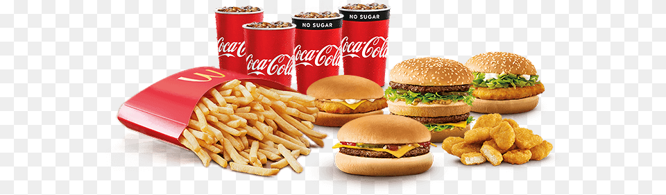 Have Introduced A Brand New Meal For Families Mcdonalds Family Box, Burger, Food, Lunch, Cup Png Image