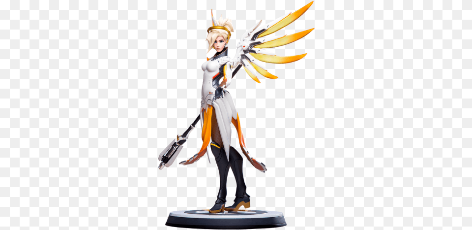 Have Too Much Money Or Just Enough Money But A Reckless Overwatch Mercy Statue, Person, Clothing, Figurine, Costume Free Transparent Png