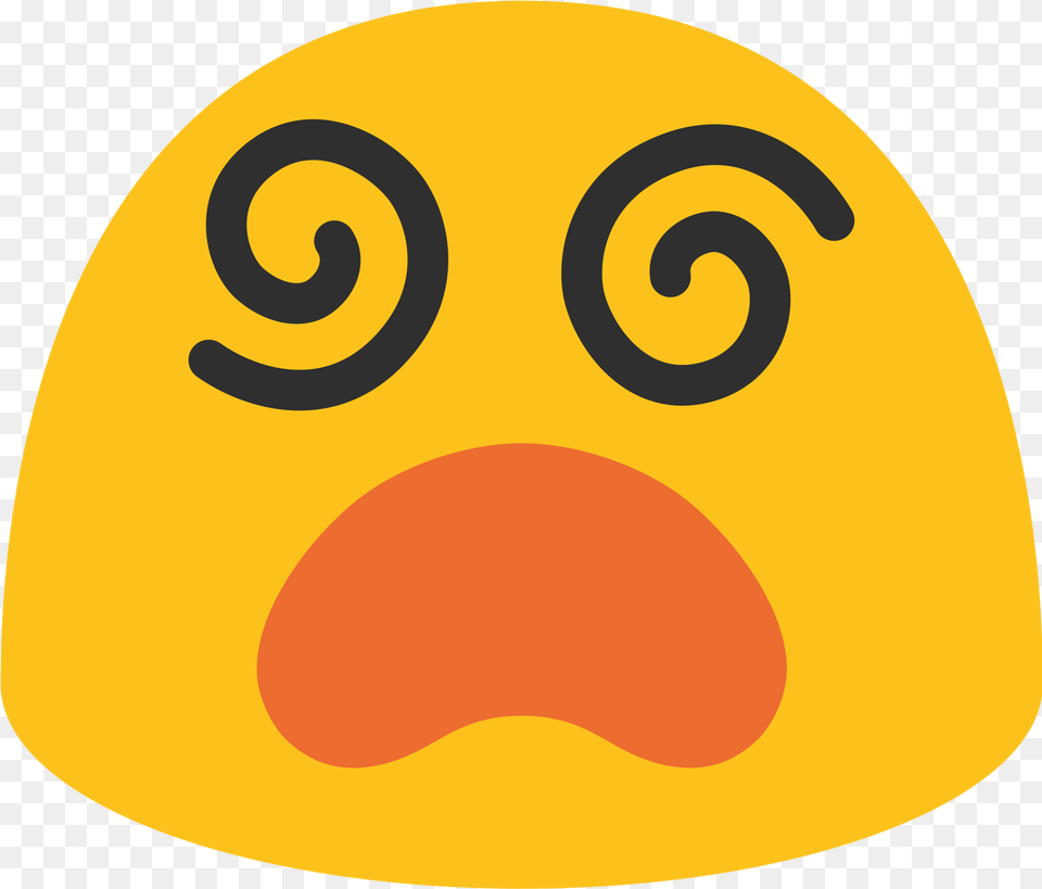 Have You Ever Used This Emoticon To Show Astonished Android Dizzy Emoji, Disk, Head, Person Free Png Download