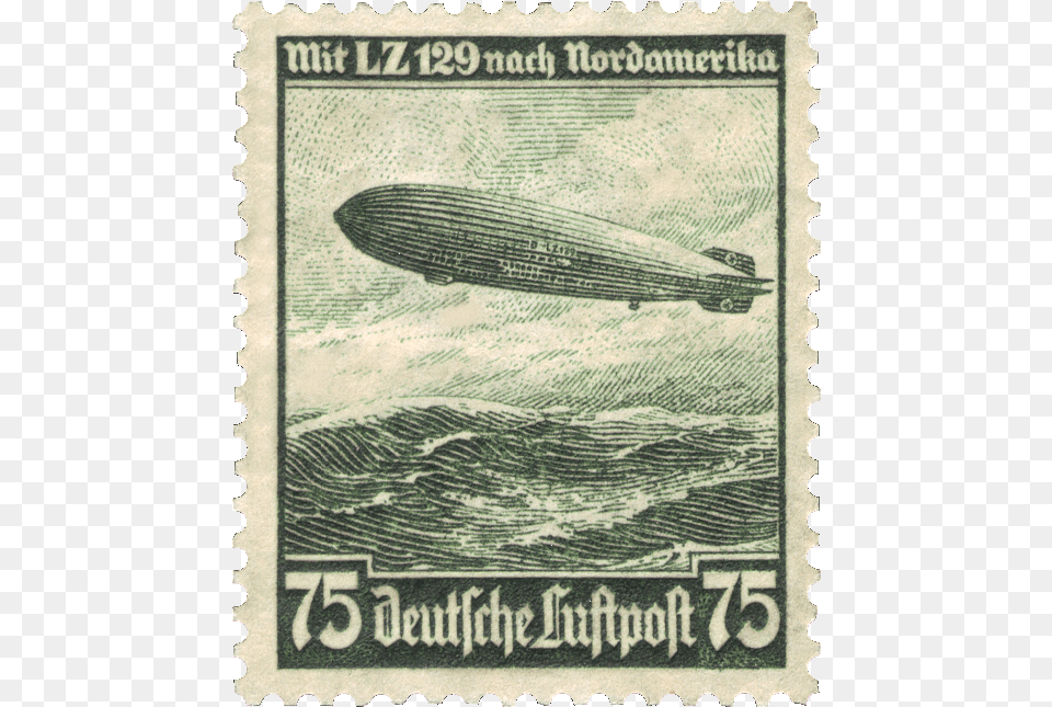 Have You Ever Wanted To Ride In A Blimp Are You Fascinated Postage Stamp, Postage Stamp, Aircraft, Airplane, Transportation Free Png Download