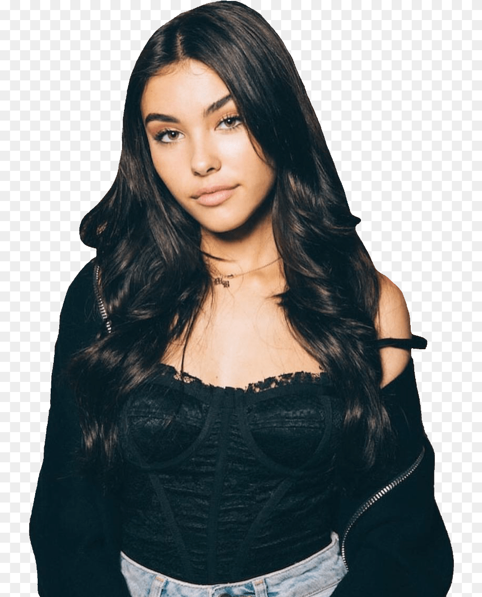 Havent Posted A Madison Beer Mask In A While Madison Beer All For Love Gif, Head, Black Hair, Person, Face Free Transparent Png