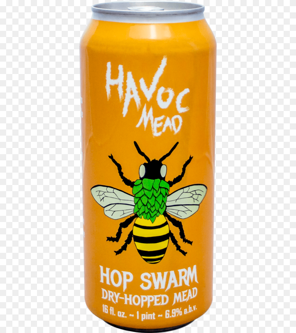 Havoc Mead Hop Swarm, Can, Tin, Animal, Bee Png Image