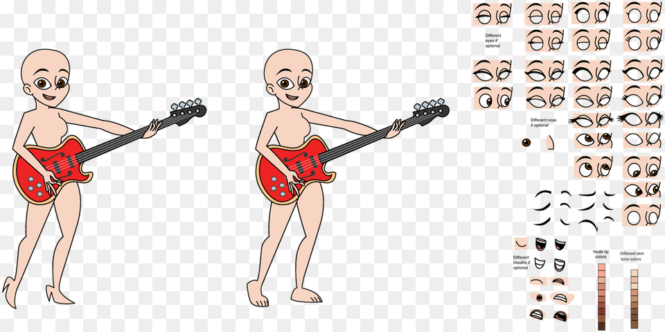 Havtith Human Bass Guitar Player Girl Magic Kristina Guitar, Adult, Female, Musical Instrument, Person Png Image