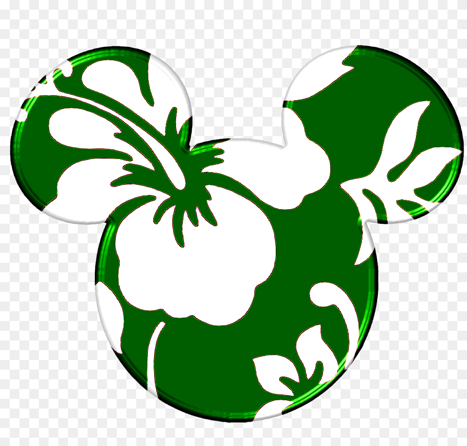 Hawaii Clipart Mickey, Green, Art, Graphics, Floral Design Free Png