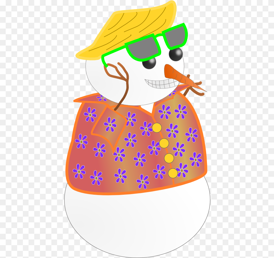 Hawaii Frosty En Hawai Clipart Snowman, Outdoors, Nature, Clothing, Hat Free Transparent Png