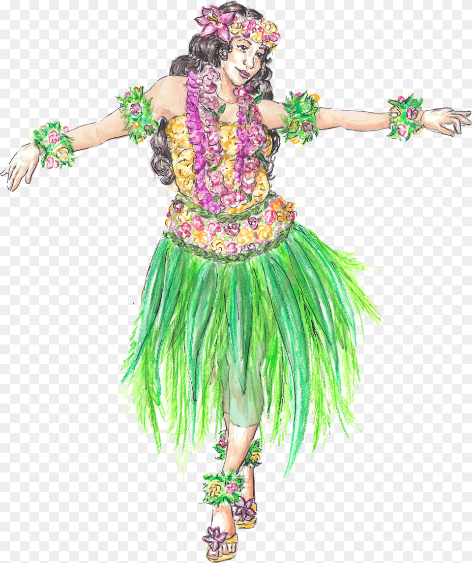 Hawaii Hawaiian Luau Hula Huladancer Huladance Lei Day, Woman, Adult, Person, Female Png Image