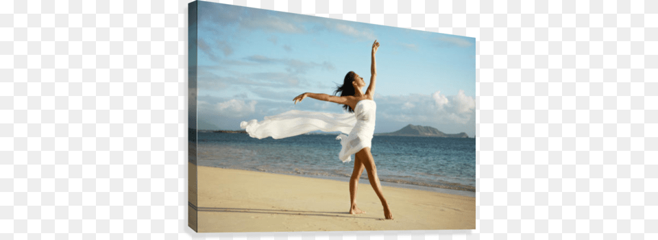 Hawaii Oahu Lanikai Beach Beautiful Female Ballet Posterazzi Hawaii Oahu Lanikai Beach Beautiful Female, Dancing, Leisure Activities, Person, Beachwear Png Image