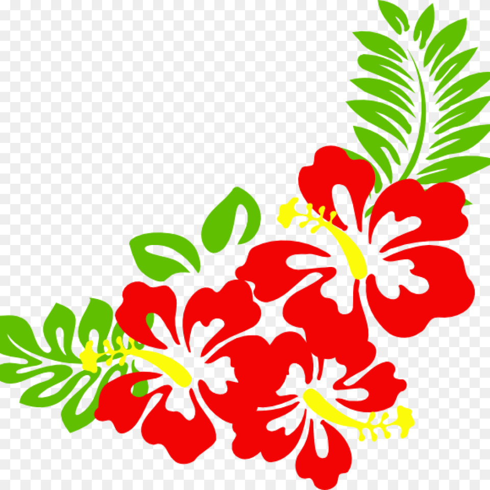 Hawaiian Border Clip Art Hawaiian Flower Clip Art Borders Hawaiian Flower Border Clipart, Hibiscus, Plant, Floral Design, Graphics Free Png