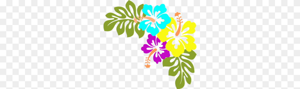 Hawaiian Clipart Flower, Plant, Hibiscus, Art Free Png Download