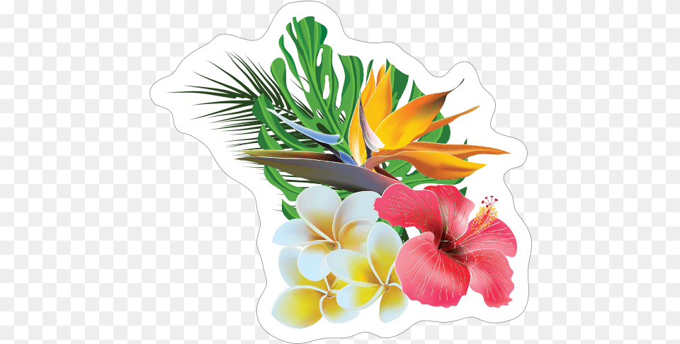 Hawaiian Flower Bouquet Hawaii Flower Stickers, Plant, Art, Graphics, Floral Design Free Png