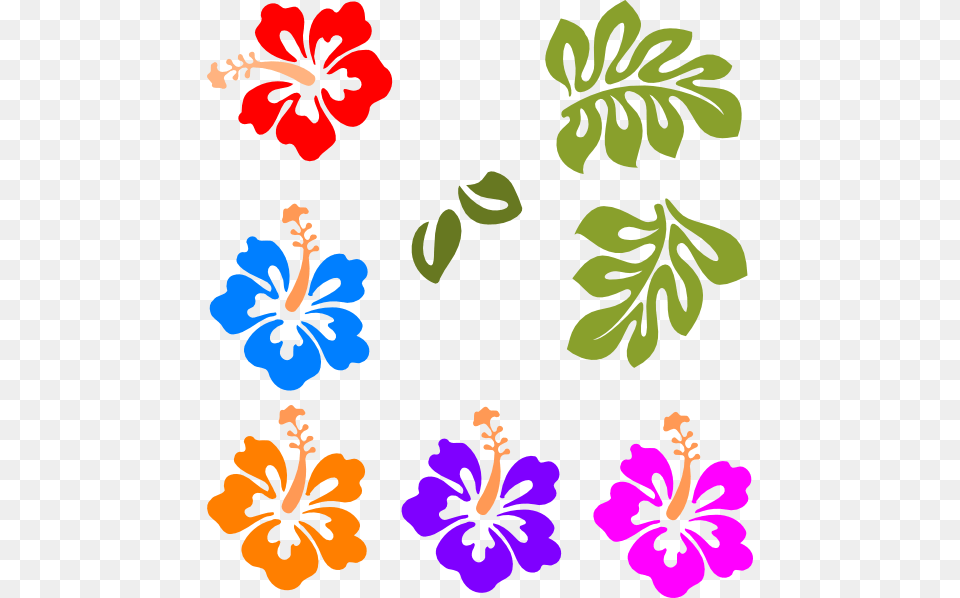 Hawaiian Flower Clip Art Tropical Mix Clip Art, Hibiscus, Plant, Herbal, Herbs Free Png