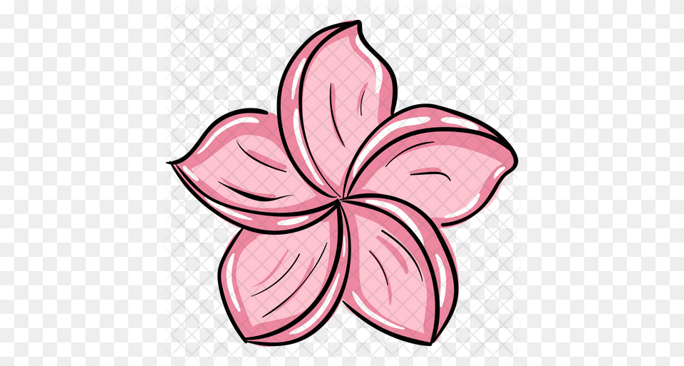 Hawaiian Flower Icon Of Doodle Style Hawaiian Flower Folder Icon, Dahlia, Plant, Pattern Free Png Download