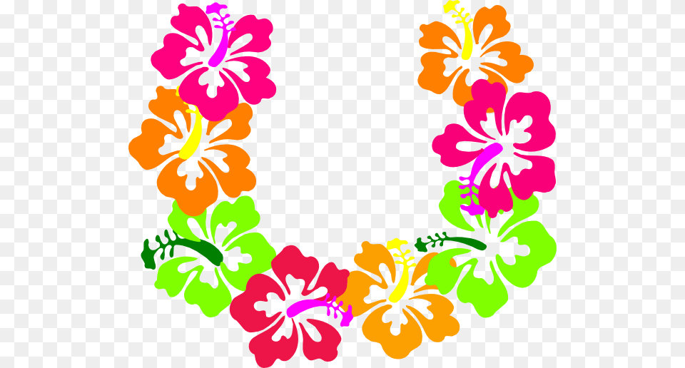Hawaiian Flower Necklace Clipart, Plant, Hibiscus Png