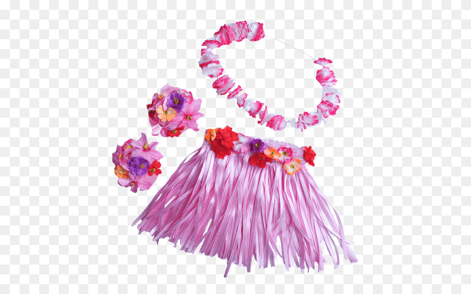 Hawaiian Girl With Flower Lei Hawaii Costume For Girl, Accessories, Flower Arrangement, Ornament, Plant Free Png Download