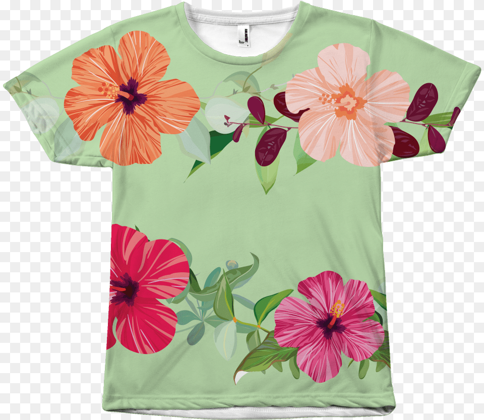 Hawaiian Hibiscus, Clothing, Flower, Plant, T-shirt Free Png
