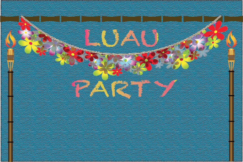 Hawaiian Luau Themed Birthday Party For Kids Banner, Pattern, Art, Graphics Free Transparent Png