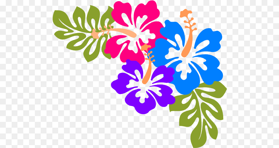 Hawaiian Luau Word Clipart Cl Hawaiian Flowers Clip Art, Flower, Plant, Hibiscus, Pattern Png