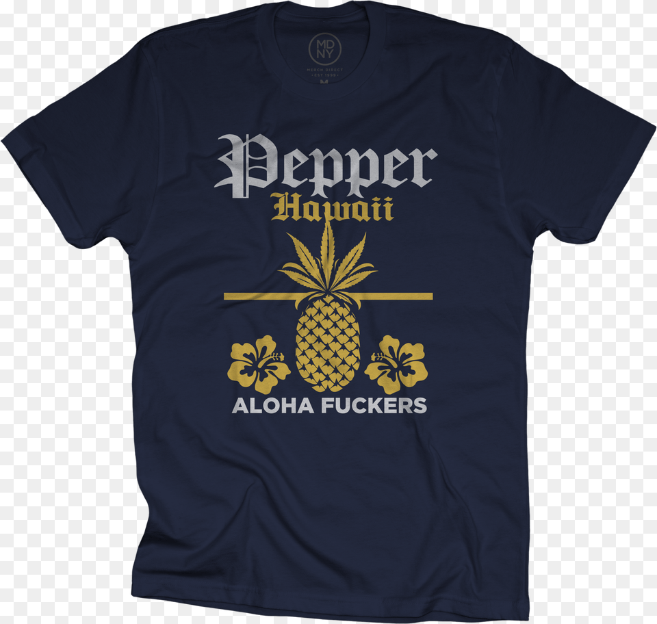 Hawaiian Pepper Navy T Shirt 25 T Shirt, Clothing, T-shirt, Food, Fruit Free Png Download