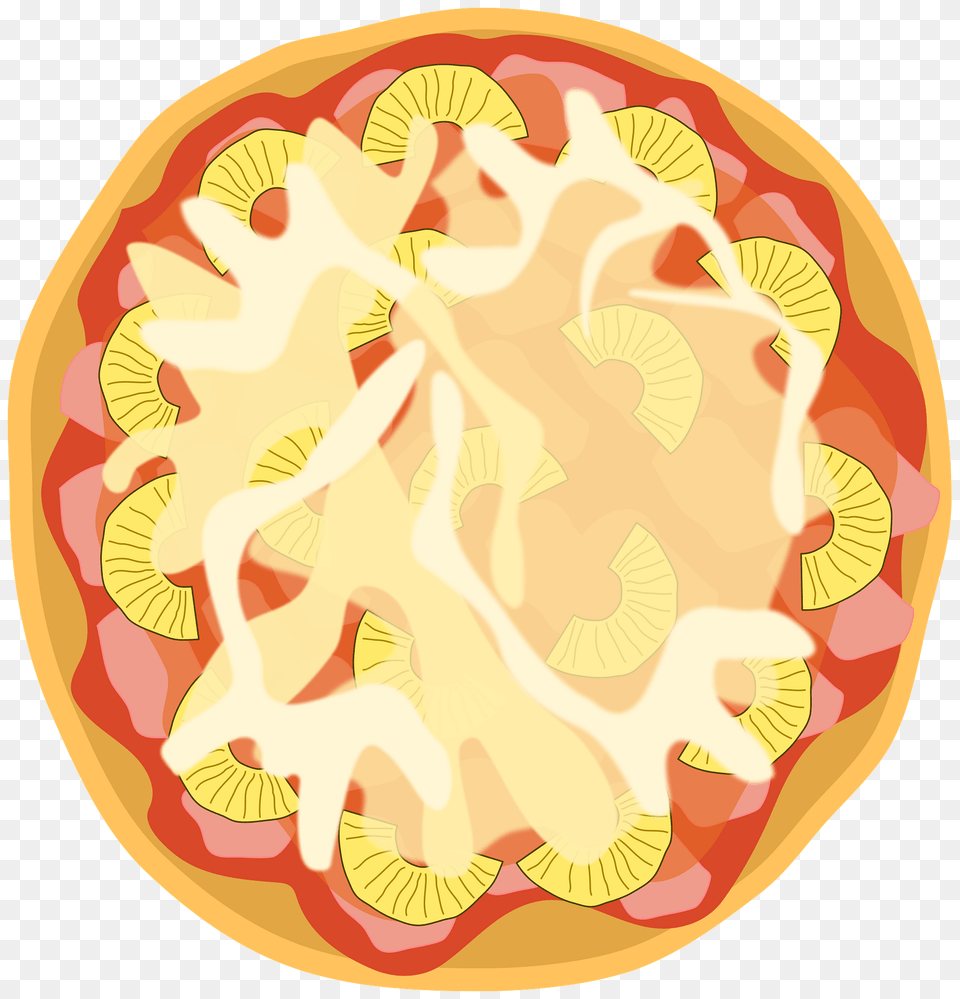 Hawaiian Pizza With Ham And Pineapple Clipart, Food, Cake, Dessert, Pie Free Transparent Png