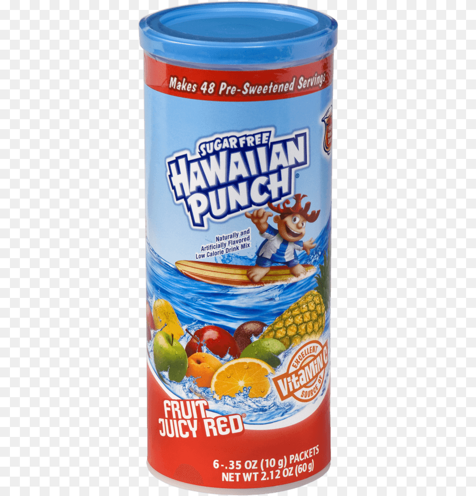 Hawaiian Punch Fruit Juicy Red Canister Hawaiian Punch, Tin, Produce, Plant, Food Png Image