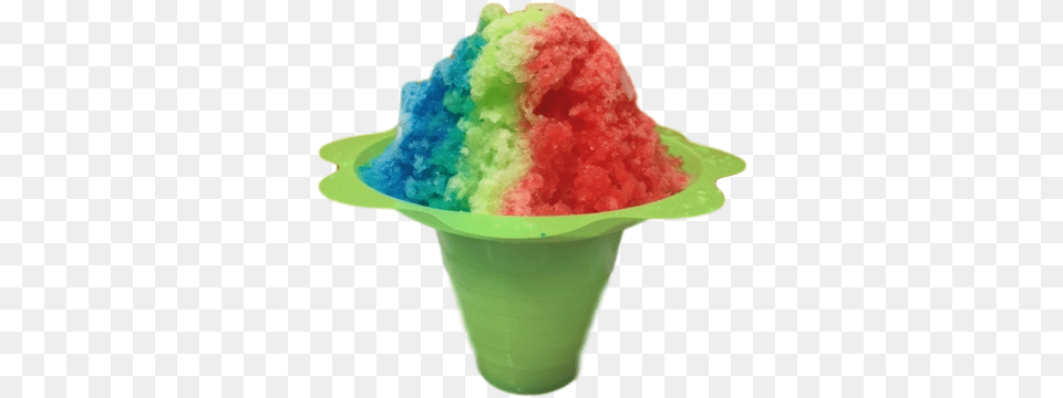 Hawaiian Shaved Ice Snow Cones In Flower Cup, Cream, Dessert, Food, Ice Cream Free Png Download