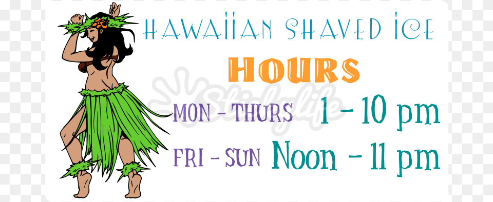 Hawaiian Shaved Ice Static Cling Hula, Adult, Female, Person, Toy Free Png