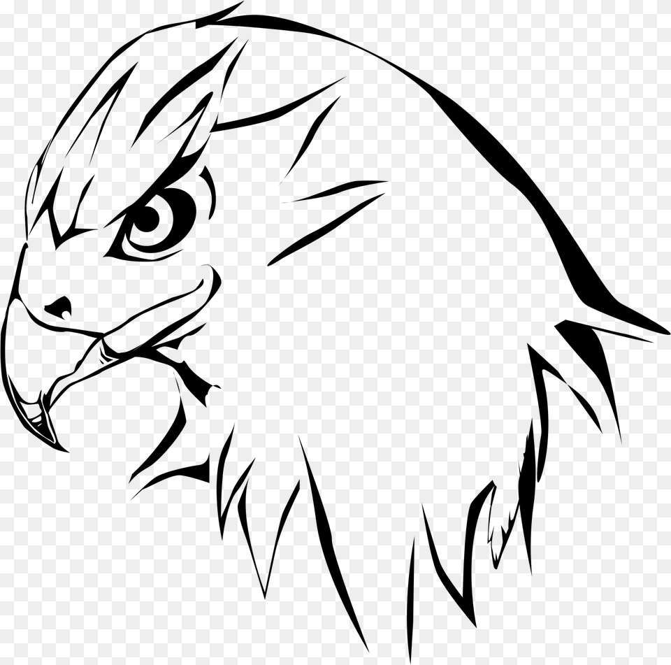 Hawk Black And White Clip Art Hawk, Gray Png Image