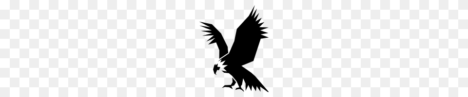Hawk Icons Noun Project, Gray Free Png