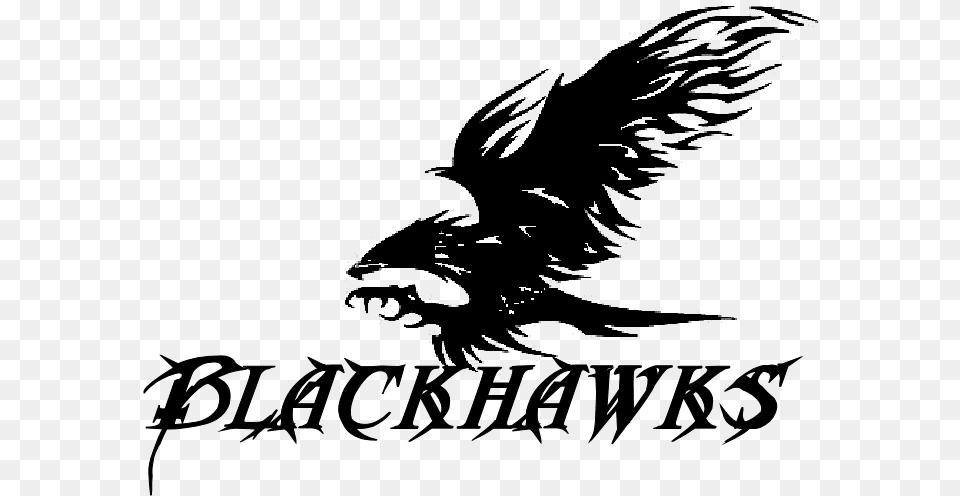 Hawk Logo Black And White Illustration, Gray Png Image