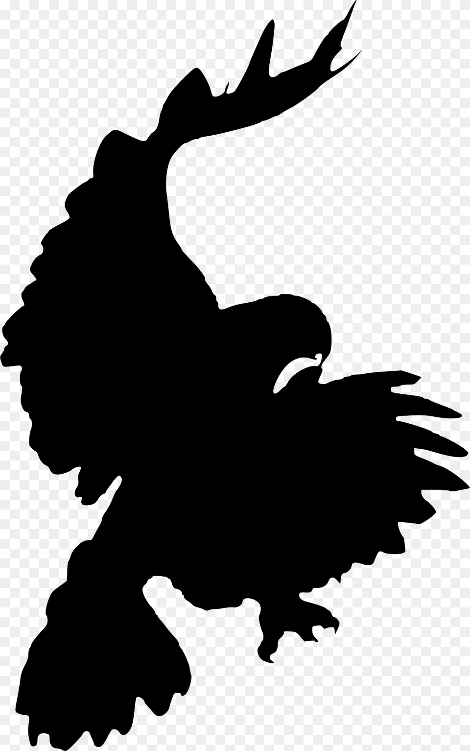 Hawk Pouncing Silhouette, Animal, Bird, Blackbird, Vulture Free Png