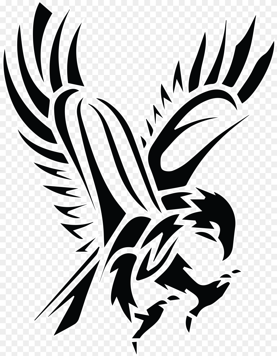 Hawk Stencil, Emblem, Symbol, Person Free Png Download