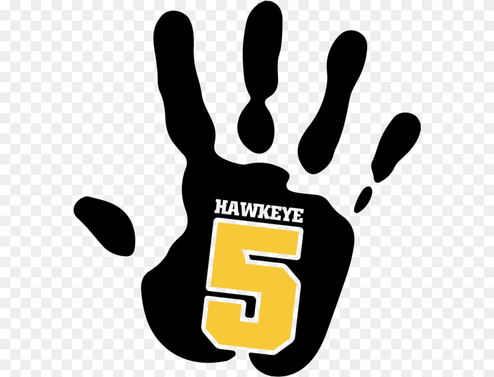Hawkeye 5 Logo Hand Print With A Heart Inside, Number, Symbol, Text Free Transparent Png