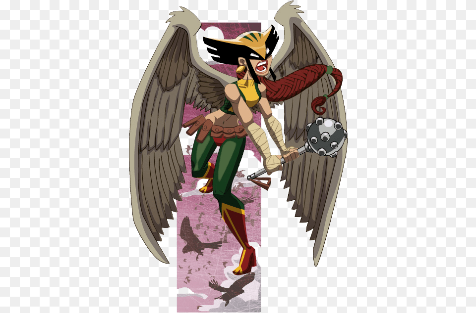 Hawkgirl Transparent Hawkgirl, Book, Comics, Publication, Animal Free Png Download