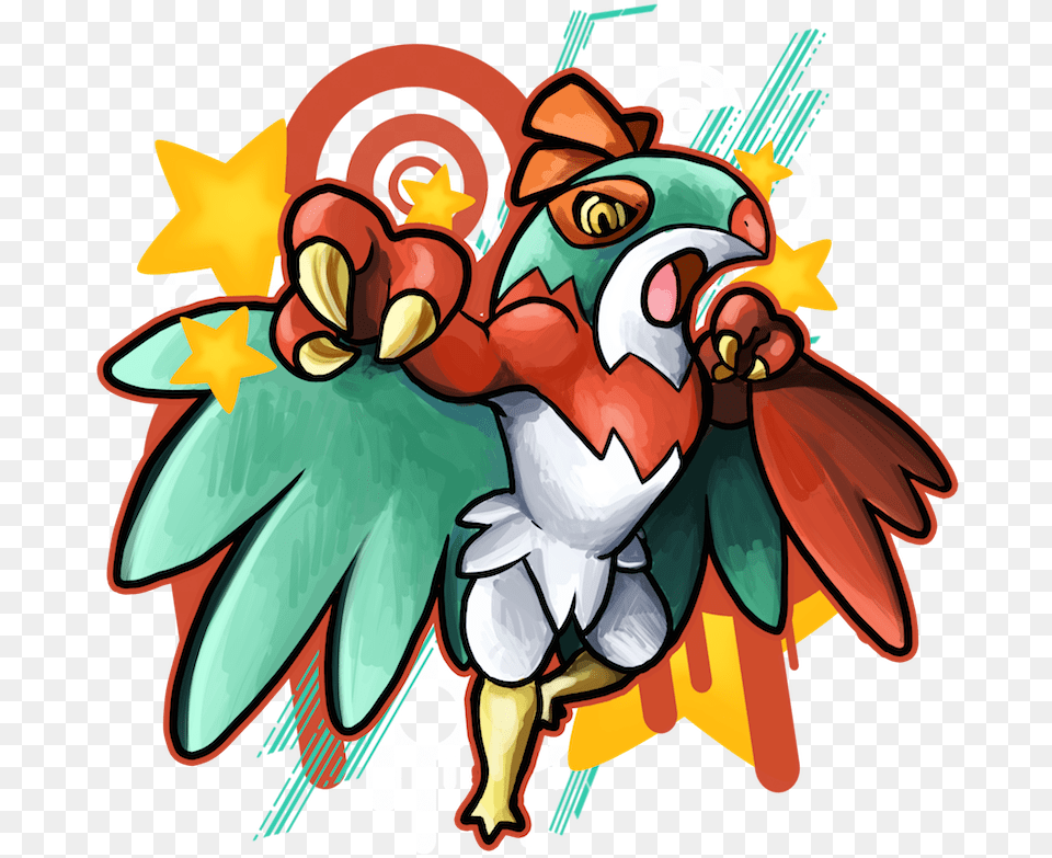 Hawlucha Party, Animal, Beak, Bird, Art Free Transparent Png