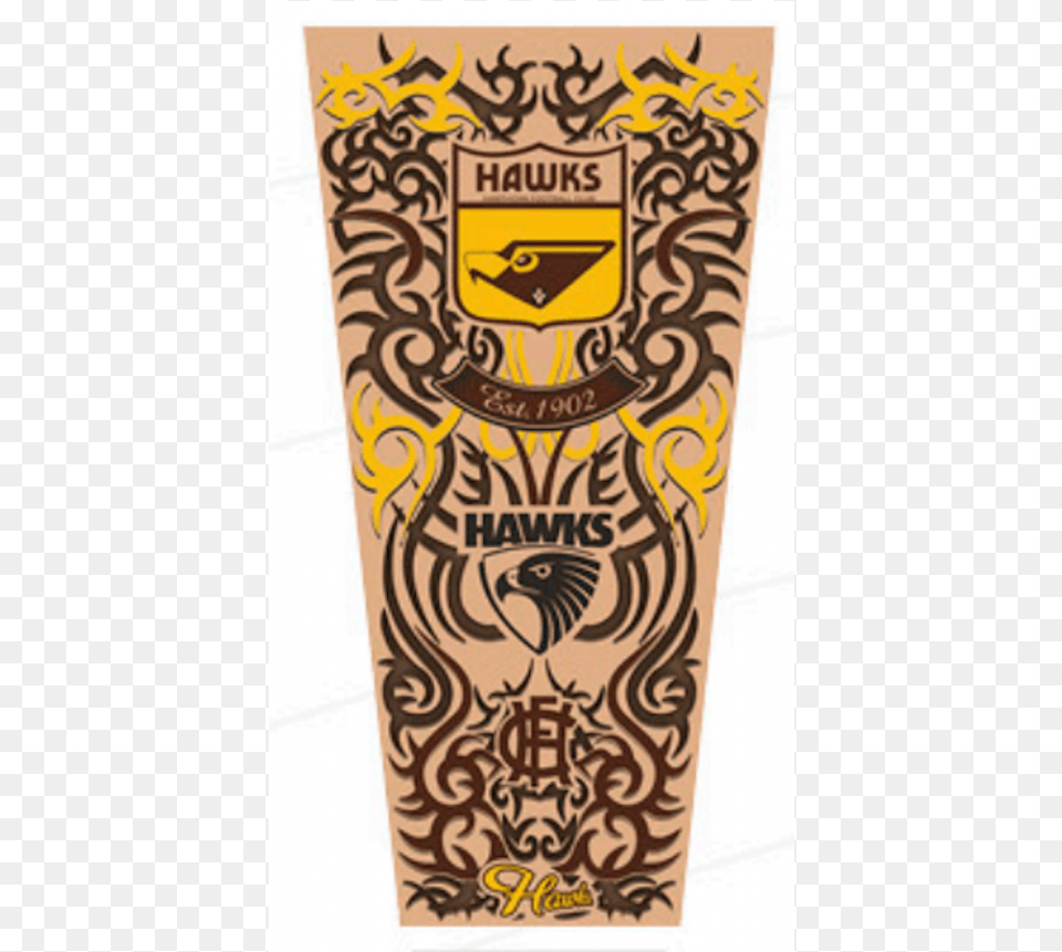 Hawthorn Hawks Afl Youth Tattoo Sleeve, Person, Skin, Emblem, Symbol Png