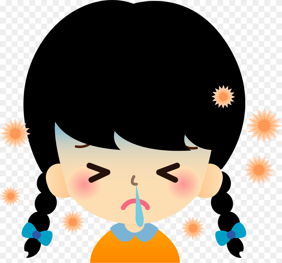 Hay Fever In Japan Clipart, Baby, Person, Accessories, Earring Free Transparent Png