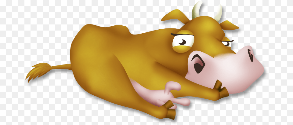 Hay Transparent Cow Cartoon, Animal, Mammal, Pig Png Image