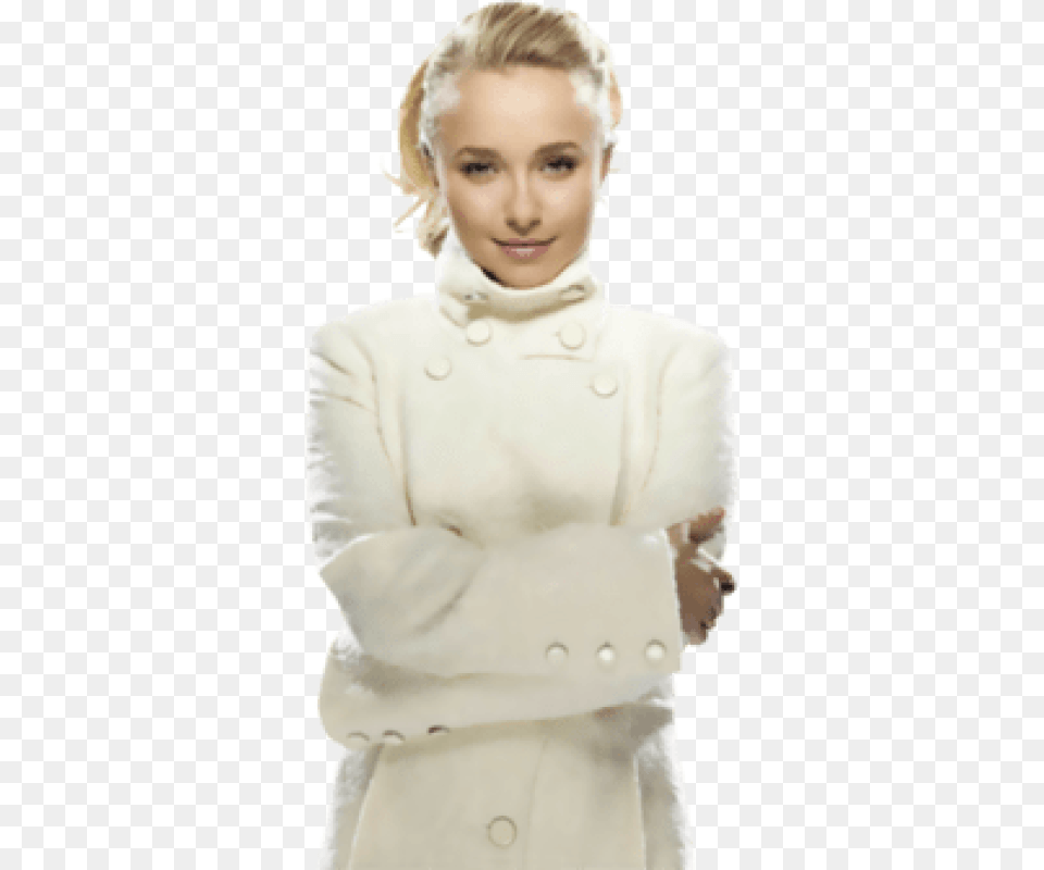 Hayden Panettiere Black Dress, Clothing, Coat, Person, Overcoat Free Png