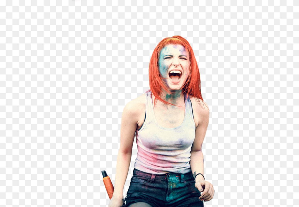 Hayley Williams Paramore And Hayley Hayley Williams Face Paint, Adult, Portrait, Photography, Person Png Image