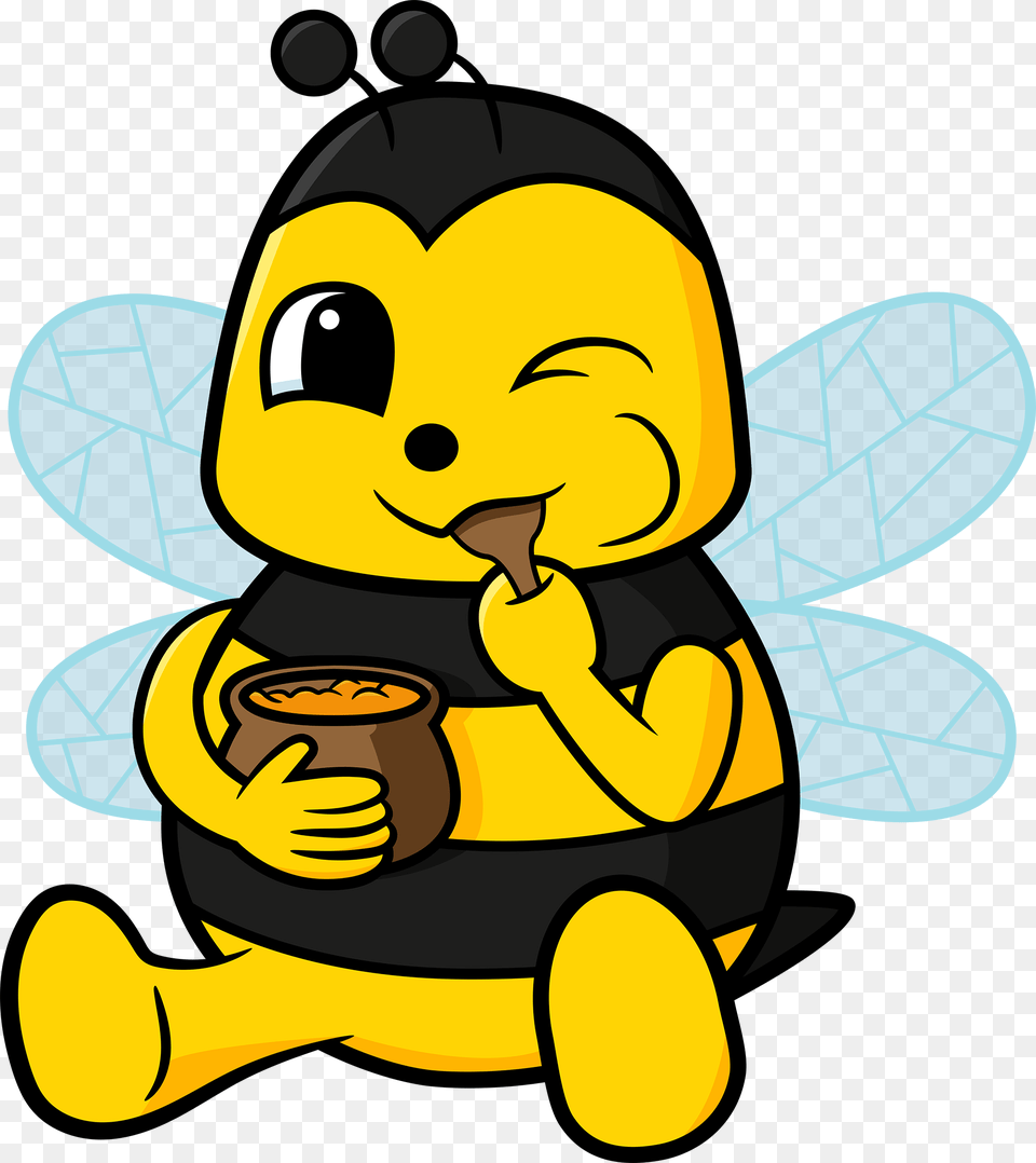 Hayride Cartoon Bee Eating Honey, Tool, Plant, Lawn Mower, Lawn Free Png