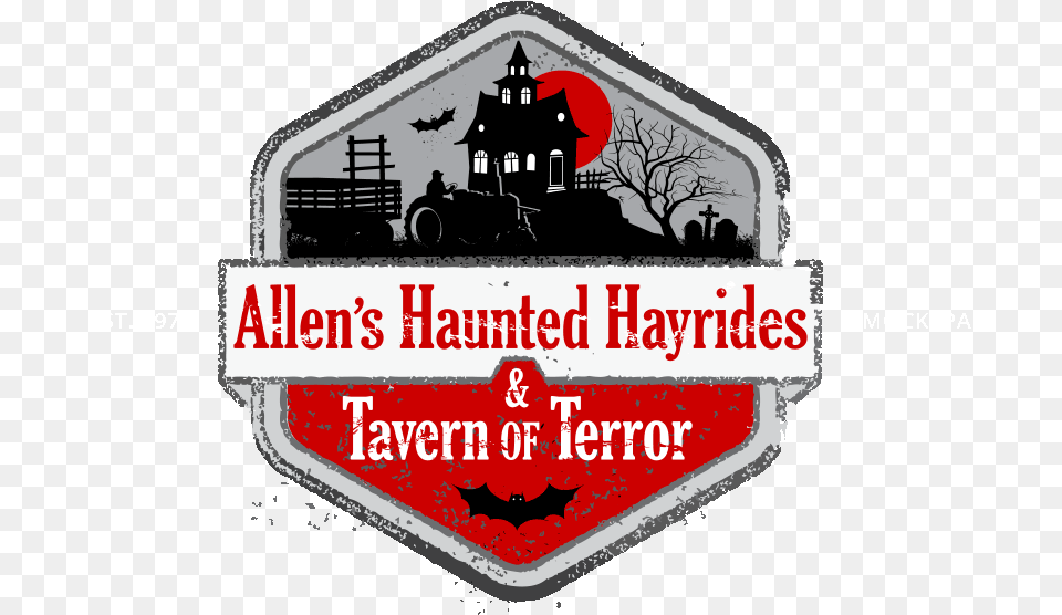Hayride Haunted Attraction Halloween Corn Maze Pennsylvania Allen39s Haunted Hayride, Logo, Badge, Symbol, Machine Png Image