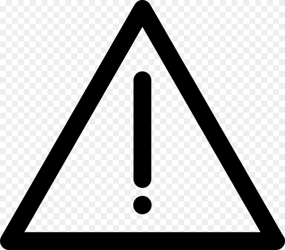 Hazard Sign Black And White Exclamation Mark Icon Triangle, Symbol Png