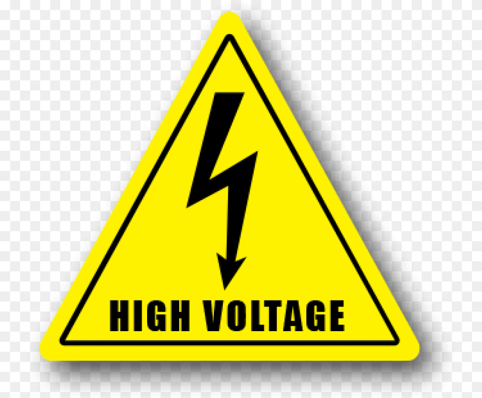 Hazard Sign High Warning Safety Voltage Clipart, Symbol, Road Sign Png Image